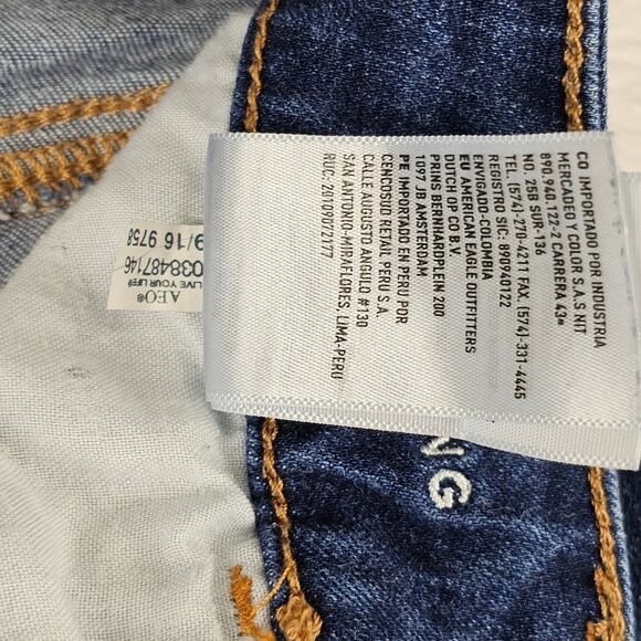 American Eagle Jeans Size 2 Womens Super Stretch Jegging Distressed Raw Hem - Picture 16 of 16